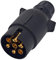 CXTM 7 Polig Anhänger Stecker Set,mit Montagezubehör,12V Wasserdicht 7-pol Anhänger Stecker und Steckdose Nach ISO 1724,für Anhänger Wohnwagen RV,AHK Adapter (Stecker)