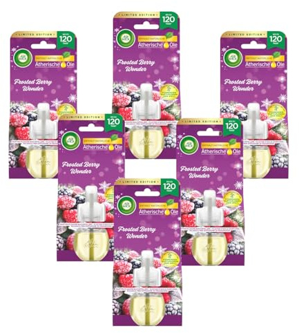 Air Wick Duftölflakon Nachfüller Frosted Berry Wonder – Sinnlicher Raumduft – 6x Duftstecker-Nachfüller – Lufterfrischer für die Wohnung