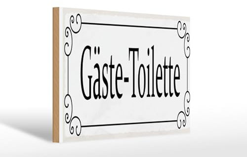 Femer Holzschild Hinweis 30x20cm Gäste-Toilette