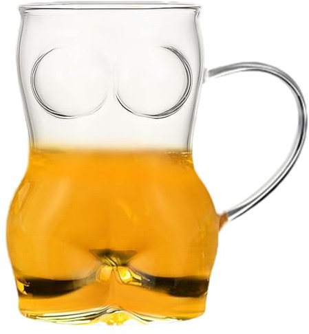 Large Beer Pitcher - Glass Beer Pitcher, Drinking Glasses Beer Pitcher | Sexy Body Shaped Beer Mugs, Pub Beer Cups, Cocktail Glass Water Cups, Washable