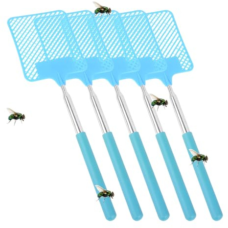Matamoscas para interiores – Matamoscas extensible para interiores | Uso doméstico de viaje, raqueta de mano portátil de 30 pulgadas herramienta de alcance para comedor, sala de estar