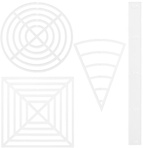 WEBEEDY 4 Tipos Claro Acrílico Área De Efecto Marcadores Mágicos Para D&D Estilos Hechizos Plantillas De D&D Accesorios En El Mapa Mesa Juego De Mesa Regalo Para Los Jugadores DND