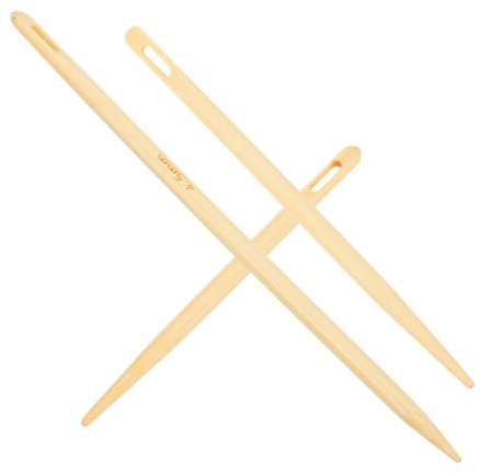 DOITOOL 3 Piezas Aguja De Bambú Para Tejer Mantas Herramientas De Madera Para Tejer Mano Agujas Circulares Crochet Ojo Grande Para Proyectos De Ganchillo y Labor