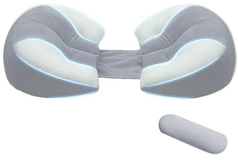 Schwangerschaftskissen, Seitenschläferkissen, Pregnancy Pillow, Stütz- und Schwangerschaftskissen für Schwangere, Lagerungskissen, Kissen für Frauen und Seitenschläfer, Maternity Pillow (Grau)