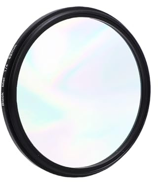 Plyisty Schwarzer Nebelfilter, 1/4 Schwarzer Diffusion 3,3 Mm Rahmenbreite, Mehrfarbiger Glasweicher Filmischer Effektfilter für Verträumte Neblige Porträtfotografie -Video (62)