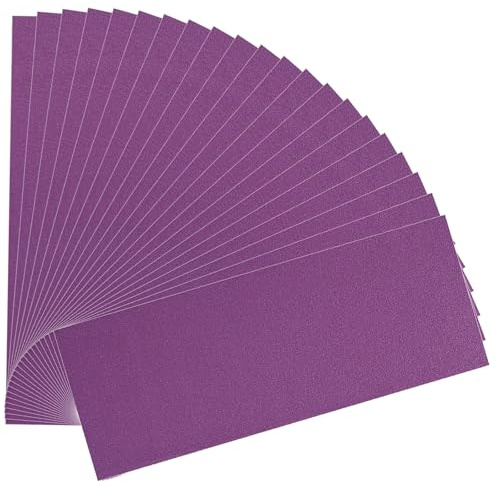 STEBRUAM 21 ark sandpapper, kornstorlek 220, våt och torr metallpolering, gipsskivor, harts, väggar, trämöbler, 93 x 230 mm (lila)