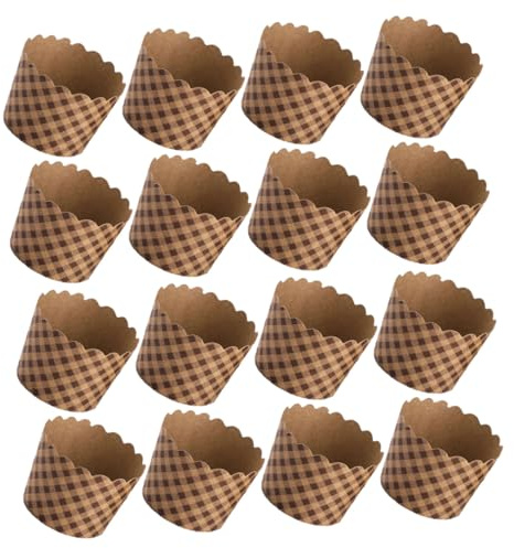 DECOMELODY 150 pezzi Pirottini Muffin in Kraft Resistente Alta Temperatura per Forno Pirottini Quadrati per Cupcake per Feste e Dolci Casalinghi