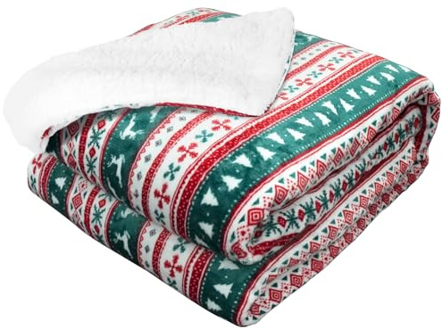 anysun Electric Blanket, Heated Blanket 200 x 150cm, Warmth Electric Blanket Double, 6 Heat Levels, 10 Hours Timer Auto Off, Soft Heated Throw Overheat Protection for Bed Sofa Home(Christmas)