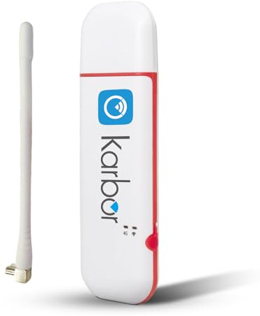Karbor 4G LTE WLAN-USB-Modem, 300 Mbit/s kostengünstiger WLAN Stick USB-Mobil-Breitband-Dongle, verbindet bis zu 10 Geräte, ideal für Geschäft und Reisen (1 Stück Externe Antenne enthalten)
