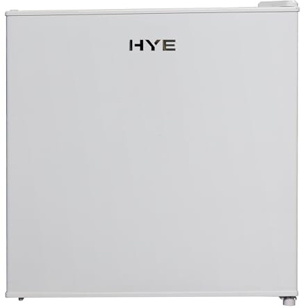 HYE Mini Fridge - Drinks Fridge, 46L Capacity, Stylish & Freestanding Design, Quiet 40 dB Operation, 47.5cm Width, White, Perfect For Bedrooms, Offices & Student Rooms - RF01MBF46W23