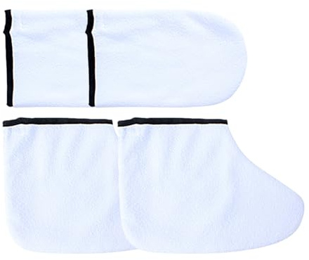 Guanti In Paraffina | Guanti e Calzari per Mani e Piedi | Coperture Riutilizzabili,Per Pedicure Domestica, Bellezza Quotidiana, E Relax Per Uomini E