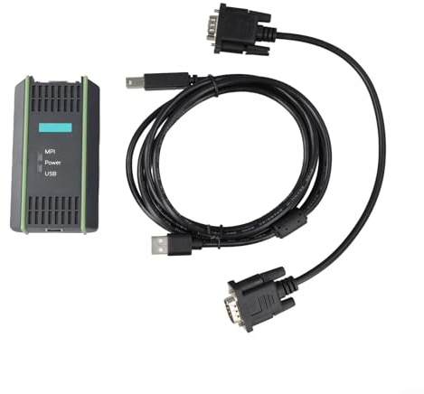 Comgooldool Cable de programación USB a MPI RS485 6ES7972 0CB20 0XA0 adaptador para Siemens S7-200/300/400 PLC PPI/MPI compatible con 9600 19200 45.45K 93.75K 187.5K 500K 1.5M WinN. 7 unidades
