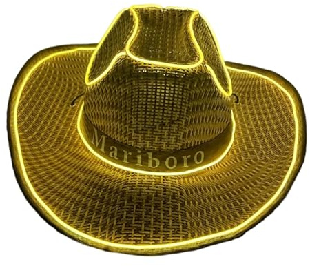 Costume de fête 2026 avec chapeau de cowboy lumineux et lunettes – Paillettes disco scintillantes pour femmes