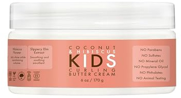 SheaMoisture Kids Curl Cream for Curl Definition, Coconut & Hibiscus Styling Cream to Moisturize & Detangle, 6 oz