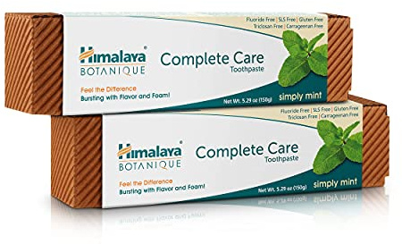 Himalaya Botanique Simply Mint Complete Care Toothpaste| Refreshing Mint Flavor | Strong Teeth | Gives Healthy Gums & Fresh Breath -150g (Pack of 2)
