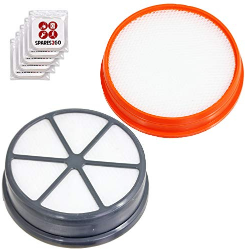 SPARES2GO Pre & Post Motor HEPA Filter Kit Type 90 for Vax Mach Air Stretch U85-AS-BE UCA1GEV1 U91-MA-P Vacuum Cleaner (Pack of 2 Filters + Freshener Tabs)