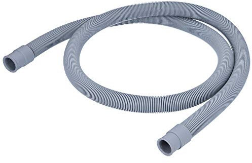 Kenekos - Tubo di scarico/prolunga per lavatrice o lavastoviglie da 1,5 m - Tubo flessibile per acque reflue, diametro delle estremità 19 mm e 21 mm. Due connettori dritti