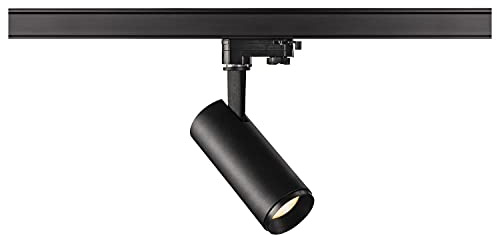 SLV 3 Phasen System Leuchte NUMINOS® PHASE S/LED 3-Phasen-Strahler, Spot, Decken-Strahler, Decken-Leuchte, Schienensystem, Innen-Beleuchtung / 2700K 10.42W 985lm schwarz dimmbar 36Grad