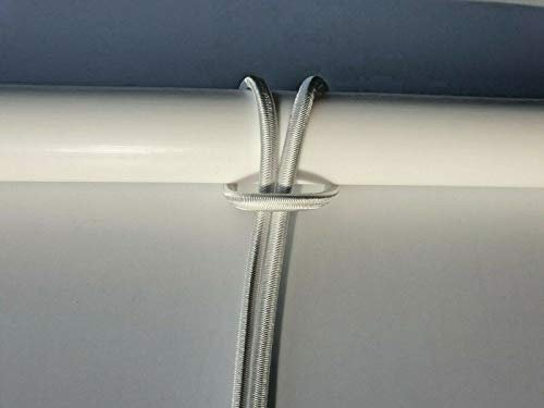 Generic GUMMISEIL Expanderseil Planenseil elastisches Seil ø 10 mm 25 M weiß