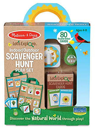 Melissa & Doug Let's Explore Indoor/Outdoor Scavenger Hunt Set | Pretend Play | 4+ | Gift for Boy or Girl