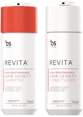 DS Labs For Men & Women Revita Shampoo & Conditioner Kit - Two-Step Scalp Care System for Fuller-Looking, Volumized Hair, Lightweight Hydration, Sulfate & Silicone Free, Color Safe, 205 mL