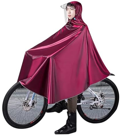 JTYX Mens Womens Cycling Bicycle Bike Raincoat Rain Cape Poncho Hooded Rain Coat Mobility Scooter Cover Lightweight Compact Reusable for Adults
