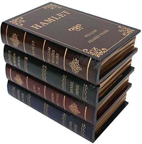 Buachois Falsche Buchbox 13,2 x 11 x 16 cm Vintage Europäischen Stil Deko Schmuck Aufbewahrung Buchboxen Gefälschte Buch Aufbewahrungsbox Requisiten Schatzkiste für Regal Dekoration