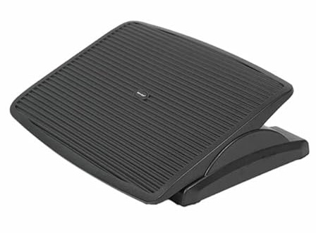 BRASQ Fußstütze FR400 ergonomische und neigbare Fußablage mit robuster Anti-Rutsch-Beschichtung, unterstützt eine optimale Sitzhaltung im Büro oder Homeoffice, 9.5, 1.5 Kg, 1.0 liters
