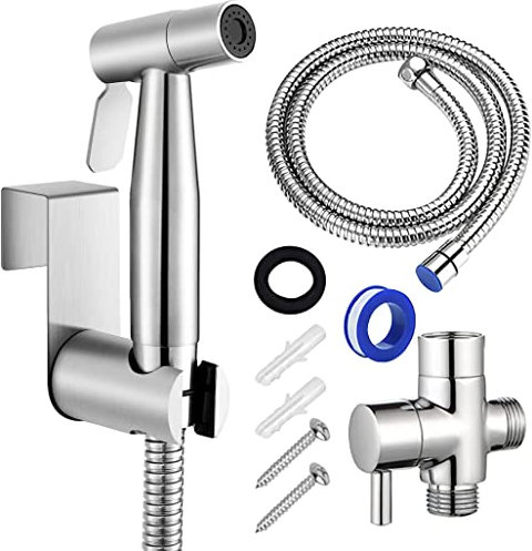 kieyeeno Hand Bidet, Bidet Sprühgerät Hand Bidet Sprühgerät für Toilette, Badezimmer für Windelreinigung und Handbrause, Hand Bidet Sprüher, Bidet Aufsatz für Toilette