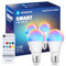 Aigostar Mesh - Ampoule Connectée Bluetooth Mesh A60 12W, Ampoule Connectée Alexa E27 LED 1150LM RVB & 2700K-6500K, 16 Millions de Couleurs, 2 Unités (avec Télécommande Bluetooth)
