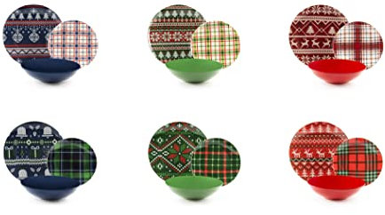 Excelsa Fall Winter Servizio Piatti 18 Pezzi, Porcellana e Stoneware, 6 Persone