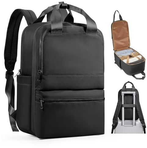bergsalz Reiserucksack Damen Ryanair Handgepäck 40x20x25 Rucksack Handgepäck Flugzeug Rucksack 40x20x25 Damen Herren Wasserdicht,Schwarz
