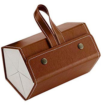 BOGEEL Multifunktionale Brillenbox aus Leder, multifunktionale Brillenaufbewahrung für Etui, 5 Fächer, Reisebrillentasche, zum Aufhängen von Brillen