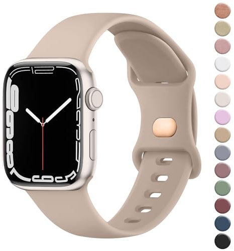 Vancle für Apple Watch Armband 41mm 40mm 38mm 49mm 46mm 45mm 44mm 42mm für Damen Herren, Weiches Silikon Sportband Ersatzarmbänder für iWatch Serie 10 9 8 7 SE 6 5 4 3 2 1 Ultra Frauen Männer