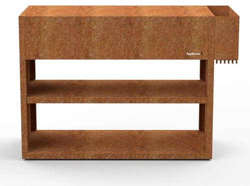 Barbecook Outdoor küche Nestor Buddy mit stauraum aus Cortenstahl, 133x55x90cm