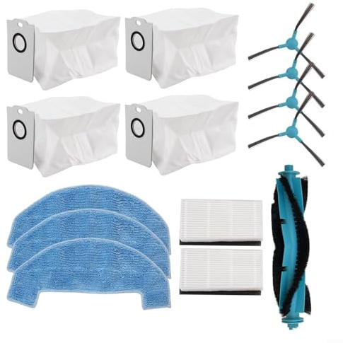 Pack de 14 – Kit de piezas de repuesto para Conga 2499 Home Advanced con cepillo principal, cepillos laterales, filtros, paños de fregona, bolsas de polvo, accesorios de aspiradora robot (A)