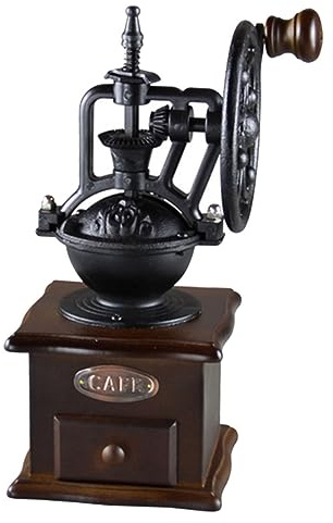 Hemobllo Macinacaffè Manuale Per Chicchi Di Caffè in Stile Vintage, Macina Portatile Da Cucina a Maniglia, Design Compatto in Legno e Ceramica Per Uso Domestico e Viaggi
