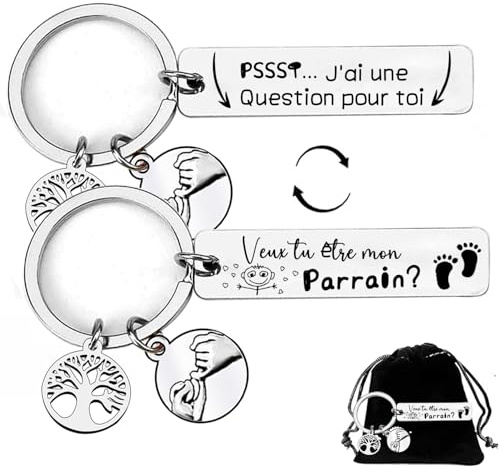 Lumengqi Cadeau Veux tu etre mon parrain Porte Clé Parrain Cadeau Parrain Demande Personnalisé décapsuleur Anniversaire cadeau parrain bapteme Fête Des Pères Homme Anniversaire Fête Des Pères