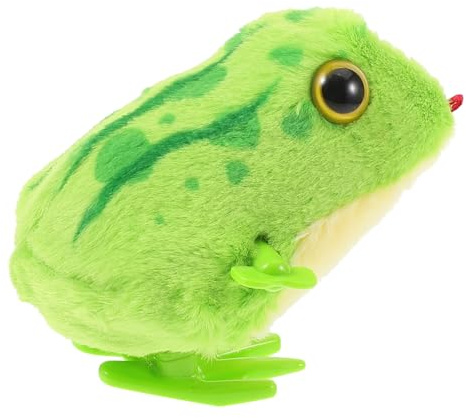 BCOATH Jumping Plush Frog for Boy Girl Year Old Soothing Animal Clockwork with Simulated Hopping Legs Encourages Crawling and Motor Skill Development for Boy Girl