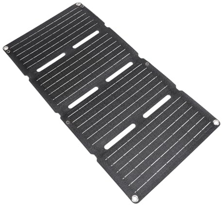 Dilwe Panneau Solaire Portable 80W, Chargeur Solaire Pliable avec Régulateur de Tension intégré pour Camping RV Pêche Randonnée Sac à Dos