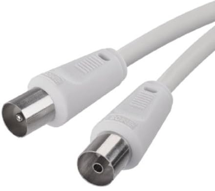 BAANI Coaxial TV Aerial Cable 4m, RF TV Aerial Lead, Male to Female TV Coaxial Cable, Freeview, Freesat, Sky Box, BT, TV Antenna Cable Extension (4 Metre, Male to Female)