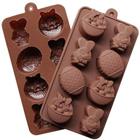 FantasyDay 2 Stück Premium Silikon Backform/Muffinform für Muffins, Cupcakes, Kuchen, Pudding, Eiswürfel und Gelee - Ostern Brotbackform für eindrucksvolle Kreationen, hochwertige Silikon-Kuchenform