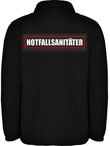 LOCO Notfallsanitäter Herren Fleece Jacke Jacket Pullover Full Zip L16 Black (L)