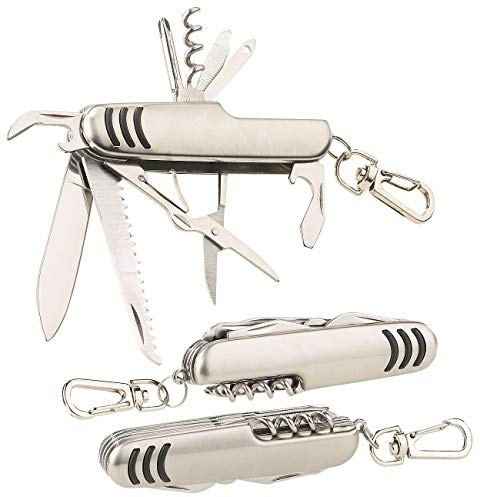 PEARL Pocket-Messer: 3er-Set 11in1-Multifunktions-Taschenmesser aus Edelstahl (Stainless Rescue Knife, Multitool, Multifunktion)