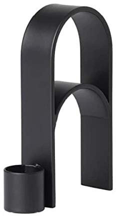 Kristina Dam Studio - Kerzenhalter, Kerzenständer - Arch Vol. 3 - Stahl - Black - 8,3 x 2,5 x 12 cm
