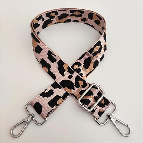 PTNKUIIY Verstellbarer Schulterriemen für Taschen, 80-130cm Taschengurt mit Karabiner 3,8cm Breit Schultergurt Taschenhenkel Tragegurt Umhängegurt für Handtaschen für Damen, DIY Zubehör,Rosa