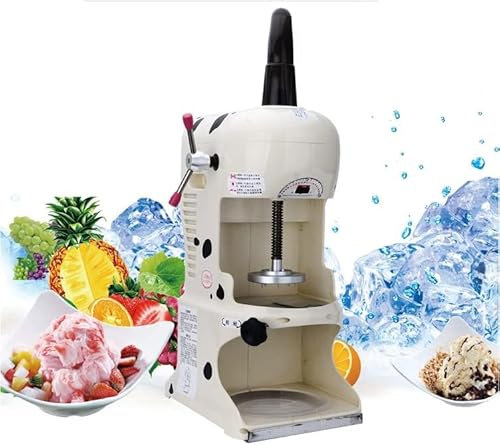 Electric Ice Crusher, Commercial Electric Snow Block Ice Shaver, Shaved Ice Volume 90KG S/H, Very Suitable for Commercial Shaved Ice Production In Fast Food Restaurants, Shopping Malls, Stalls, Etc