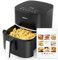 magicplux Heißluftfritteuse 5,5L XXL, 1500W Airfryer mit 13 Vorprogrammierte, mit Digitalem LED-Touchscreen, X CYCLONE AIR-Gleichmäßige Hitze Technologie, mit 21 Rezept, Spülmaschinenfest, Schwarz