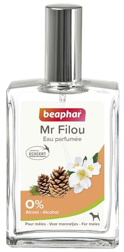 BEAPHAR – Mr FILOU - ECOCERT parfymerat vatten för hanhundar - med 98% ingredienser av naturligt ursprung - lägger en delikat lukt på pälsen - tillverkad i Frankrike - alkoholfri - 50 ml