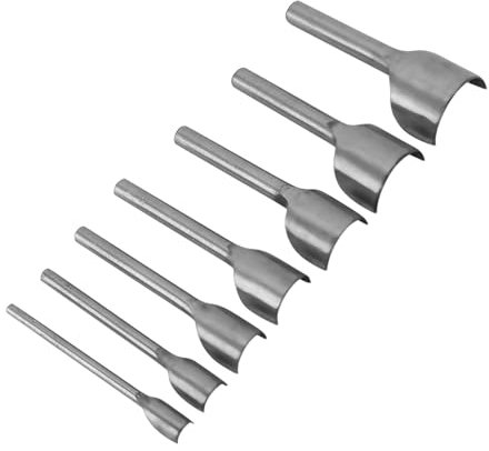 ANKROYU 7 Stück Halb Runder Stanzer, Leder Handwerk Halbrunde Cutter Punch, Leder Halbrunder Stanzer, Gürtelenden Schneider, Brieftaschenende Halbrunder Schneider, DIY Lederstanzer Set
